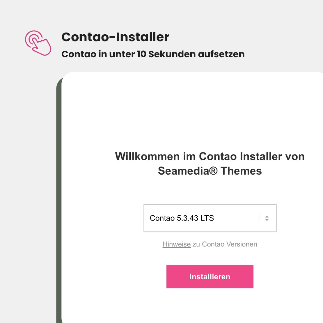 Contao installieren mit einem Klick