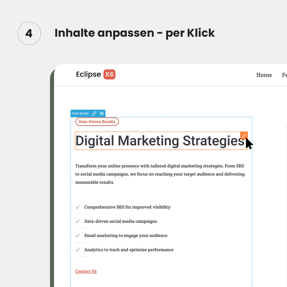 Inhalte direkt im Frontend bearbeiten